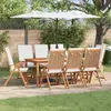 Vidaxl - Chaise De Jardin 8 Pcs Marron 57 X 71.5 X 104cm Teck Massif