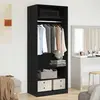 vidaXL Armoires  Chêne noir Lot de 2 Chêne noir Bois d'ingénierie