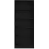 vidaXL Armoire avec étagère noir aspect chêne 80 x 50 x 200 cm