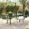 vidaXL Ensemble de salle à manger pour jardin 5 pcs Blanc