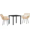 vidaXL, Table de jardin + table de balcon, Tyler (80 x 80 x 73 cm)