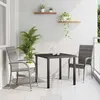 vidaXL Salon de jardin 3 pcs Gris Poly Rattan