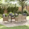 Vidaxl - Ensemble De Salle À Manger Pour Jardin 5 Pcs Beige Poly Rotin