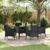 Vidaxl - Ensemble De Salle À Manger Pour Jardin 5 Pcs Noir Poly Rotin