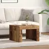 vidaXL Table basse Vieux bois 50 x 50 x 35 cm Bois d'ingénierie
