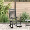 Chaise Vidaxl exterieur non pliable H. 114 cm en bois noir