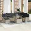 Vidaxl - Ensemble De Canapé De Jardin 9 Pcs Gris Clair Poly Rotin
