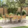 Vidaxl ensemble de salle à manger pour jardin 9 pcs gris et marron