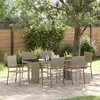vidaXL Ensemble de salle à manger pour jardin 7 pcs Gris polyrotin