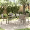 vidaXL Ensemble de salle à manger pour jardin 5 pcs Gris polyrotin