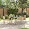 vidaXL Ensemble de salle à manger pour jardin 5 pcs Beige polyrotin