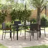 Vidaxl ensemble de salle à manger pour jardin 5 pcs noir polyrotin