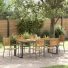vidaXL Ensemble de salle à manger pour jardin 7 pcs Gris et marron