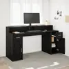 vidaXL Bureau  Chêne Noir 160x55x91 cm Bois d'ingénierie