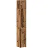 vidaXL Armoire de rangement mince en vieux bois 30 x 42.5 x 225 cm