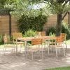 Vidaxl - Chaise De Jardin 6 Pcs Marron 56 X 54.5 X 87 Cm Teck Massif