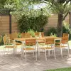 vidaXL Chaise de jardin 8 pcs Marron 56x54,5x87cm Bois d'acacia massif