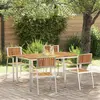 vidaXL Ensemble de repas extérieur 5 pcs Marron Bois d'Acacia Massif