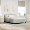 vidaXL Lit à ressort LED avec matelas Gris clair 140 x 200 cm Velours