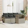 Vidaxl - Ensemble De Canapé De Jardin 5 Pcs Gris Clair Poly Rotin