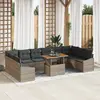 Vidaxl - Ensemble De Canapé De Jardin 11 Pcs Gris Poly Rotin