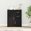 vidaXL Buffet avec tiroir Chêne noir 60 x 31 x 70 cm Bois d'ingénierie