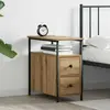 vidaXL Cabinet de chevet avec tiroir chêne artisanal 30 x 60 x 60 cm