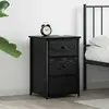 vidaXL Table de chevet en chêne noir  Chêne noir MDF, Métal Compact