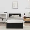 vidaXL Cadre de lit  noir avec tête de lit, 75x190 cm