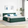 vidaXL Lit avec rangement et matelas vert foncé 100 x 200 cm