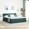 vidaXL Lit avec rangement et matelas Vert foncé 90 x 200 cm