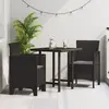 vidaXL Chaise de jardin Ensemble de 2 Marron, Anthracite