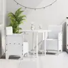vidaXL Chaise de jardin Ensemble de 2 Blanc Style en rotin plastique