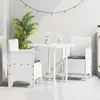 vidaXL Chaise de jardin Set de 2 Blanc, Anthracite