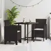 vidaXL Chaises de jardin avec coussins Ensemble de 2 Marron, Taupe