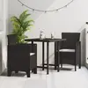 vidaXL Chaises de jardin  avec coussins 2 pcs Marron Poly Rattan