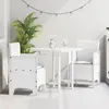 vidaXL Chaises de Jardin  avec Coussins 2 pcs Rattan Synthétique Blanc