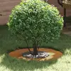 vidaXL adapté pour anneau d'arbre plat Marron Ø30 / 60 cm Acier patiné