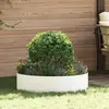 vidaXL Pot en métal blanc  Blanc Métal Moyen Durable