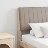 vidaXL Tête de lit rembourrée taupe 150 cm Pin massif