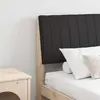 vidaXL Tête de lit rembourrée noire 160 cm Pin massif
