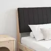 vidaXL Tête de lit rembourrée noire 180 cm Pin massif