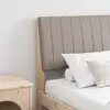 vidaXL Tête de lit rembourrée taupe 200 cm Pin massif