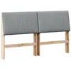 vidaXL Tête de lit rembourrée gris clair 160 cm Pin massif