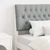 vidaXL Tête de lit capitonnée Gris clair 100 cm Pin massif
