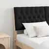 vidaXL Tête de lit capitonnée Noir 160 cm Pin massif