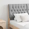 vidaXL Tête de lit capitonnée Gris clair 150 cm Pin massif
