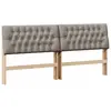 vidaXL Tête de lit capitonnée Taupe 200 cm Pin massif