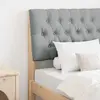 vidaXL Tête de lit capitonnée Gris clair 75 cm Pin massif