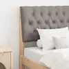 vidaXL Tête de lit capitonnée Taupe 80 cm Pin massif